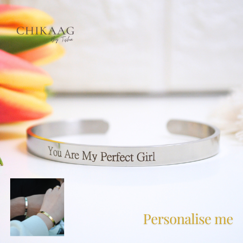 Custom Cuff Bracelet -  Silver (6mm)