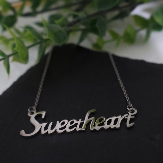 Sweet Heart Necklace - Silver - CHIKAAG