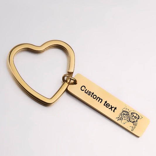 Personalised keyring chain - Gold - CHIKAAG