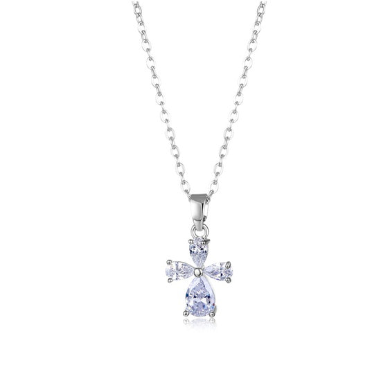 Four leaf Clover Necklace - Silver - CHIKAAG