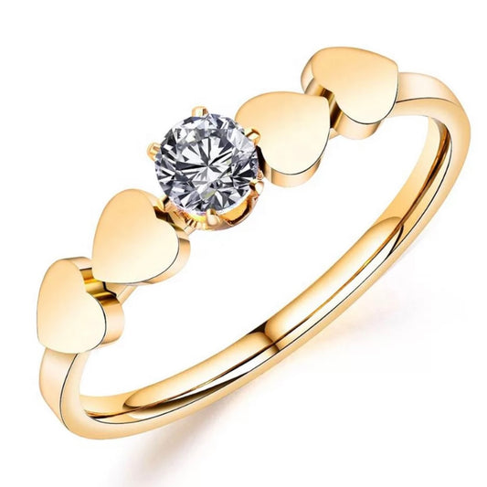 Love Heart Ring - Gold - CHIKAAG
